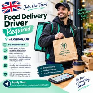 Food Delivery Driver Required in London