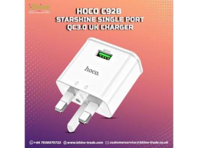 Buy Bulk HOCO C92B Starshine Single Port QC3.0 UK Charger in UK