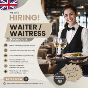 Waiter / Waitress Required in London