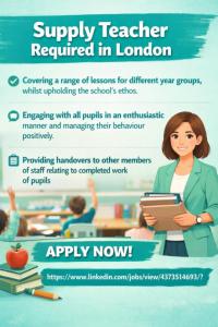 Supply Teacher Required in London