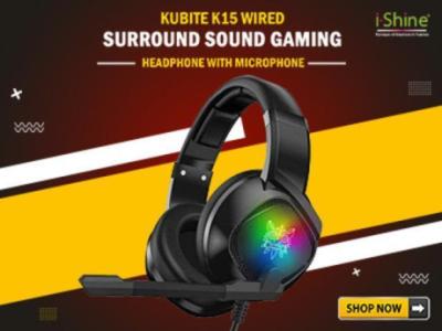 Buy Bulk Kubite K15 Wired Gaming Headphone with mic in UK