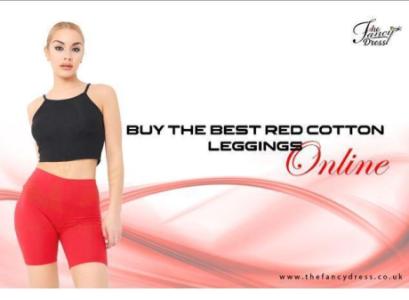 BUY THE BEST RED COTTON LEGGINGS ONLINE