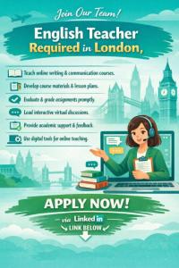 English Teacher Required in London