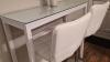 White Breakfast Bar and 2 White Bar stools