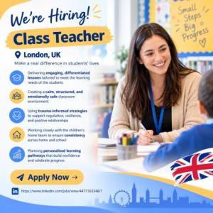 Class Teacher Required in London