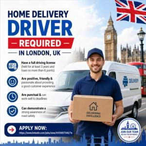 Home Delivery Driver Required in London