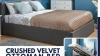 Buy Elo Crushed Velvet Ottoman Storage Bed