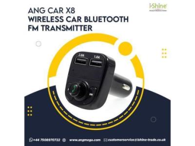 Buy Bulk ANG CAR X8 Wireless Car Bluetooth FM Transmitter in UK