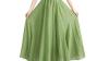 Women's Cotton Linen Maxi Skirt Elastic Waist Pleated Bohemian Vintage Beach Long Skirt