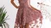 Elegant *** Sweet Party Club Pink Sleeveless Floral Chiffon Lace Beach Dress,NEW!