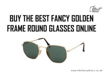 BUY THE BEST FANCY GOLDEN FRAME ROUND GLASSES ONLINE