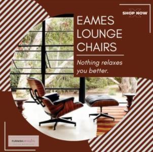 Buy Best Classic All Black Eames Lounge Chair in UK