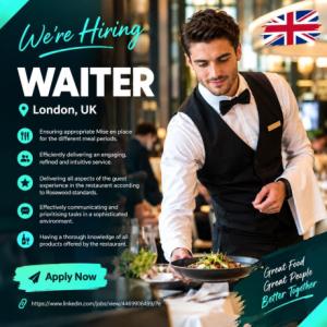Waiter Required in London