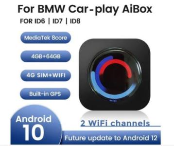 Android 10 Streaming AI TV box Fit For BMW ID6 ID7 ID8 Wireless Apple Carplay