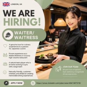 Waiter/Waitress Required in London