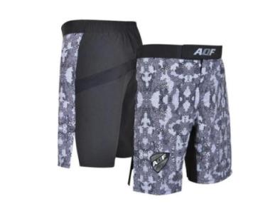 AQF MMA Fight Shorts Grey Camouflage