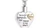 Stainless Steel No Longer By My Side Heart Ashes Memorial Necklace - 11 Options