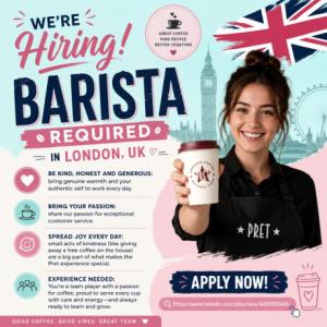 Barista Required in London