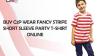 Buy C2P Wear Fancy Stripe Short Sleeve Party T-Shirt Online