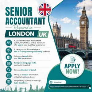 Senior Accountant Required in London