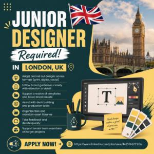 Junior Designer Required in London