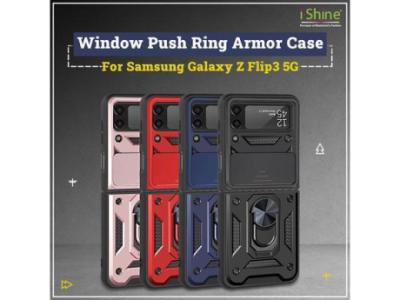 Buy Bulk Window Push Ring Armor Case For Samsung Galaxy Z Flip3 5G in Ireland
