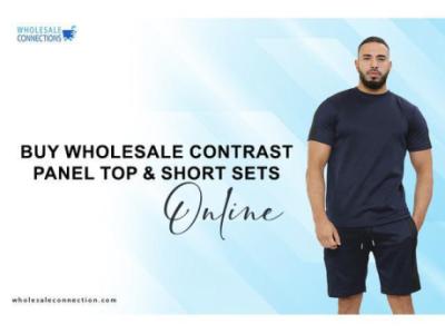Buy Wholesale Contrast Panel Top & Short Sets Online