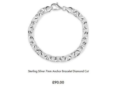 Silver Anchor Bracelet