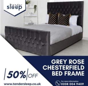 The Grey Rose Chesterfield Bed Frame up to 50% off