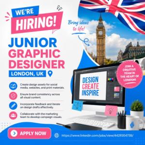 Junior Graphic Designer Required in London