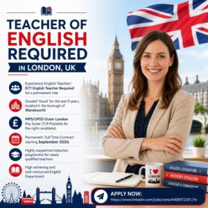 Teacher of English Required in London