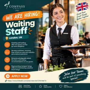 Waiting Staff Required in London