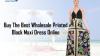 Buy The Best Wholesale Printed Black Maxi Dress Online