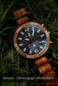 Geneva - Chronograph Wood Watch