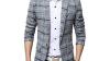 Tidecc Men's Blazer Slim Fit Casual One Button Suits Coat Tweed Jacket Checkered Blazer