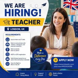 Teacher Required in London