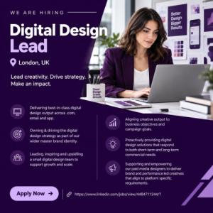 Digital Design Lead Required in London