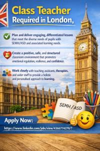 Class Teacher Required in London