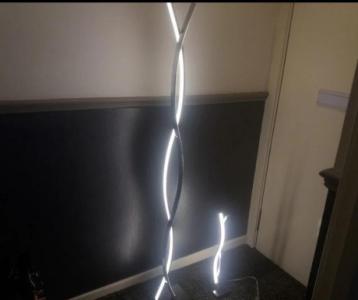 Matching LED ceiling light, standard lamp and table lamp.