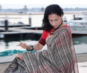 Online Jamdani Saree, by The Crazy Looms, elegant attire for women