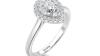 Classic Pear Diamond Halo Engagement Ring for Sale