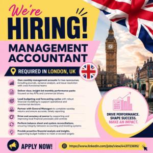 Management Accountant Required in London