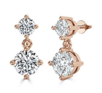 Elevate Your Style with Exquisite Round Diamond Drops