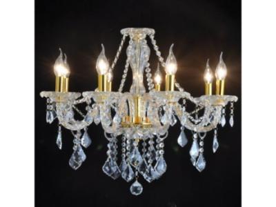 Genuine K9 Crystal 6/8/10 Twisted Arms Clear and Golden Chandelier Pendant Ceiling Light