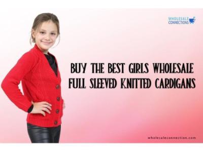 Buy The Best Girls Wholesale Full Sleeved Knitted Cardigans