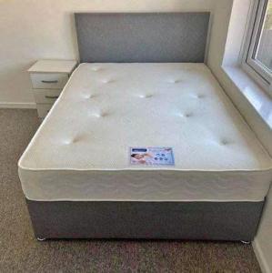 Quality Double Base With Headboard-Single Frame With Mattress