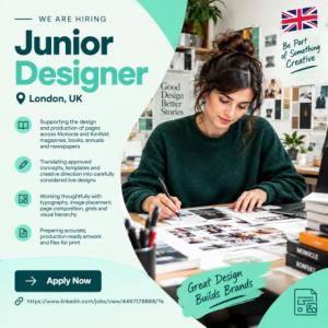 Junior Designer Required in London