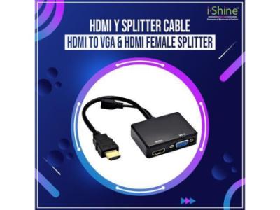 Buy Bulk HDMI Y Splitter Cable HDMI To VGA & HDMI Female Splitter in Ireland