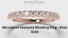 Micropavé Diamond Wedding Ring - Rose Gold