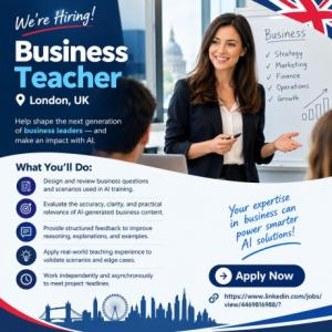 Business Teacher Required in London